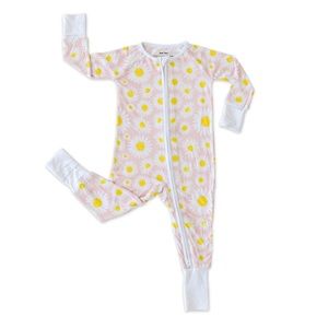 Newborn Little Sleepies OG Daisies Floral Bamboo Zippy